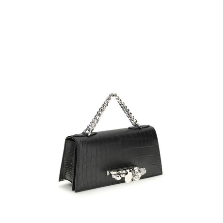 Alexander McQueen Black Calf Leather Bos Taurus Shoulder Bag