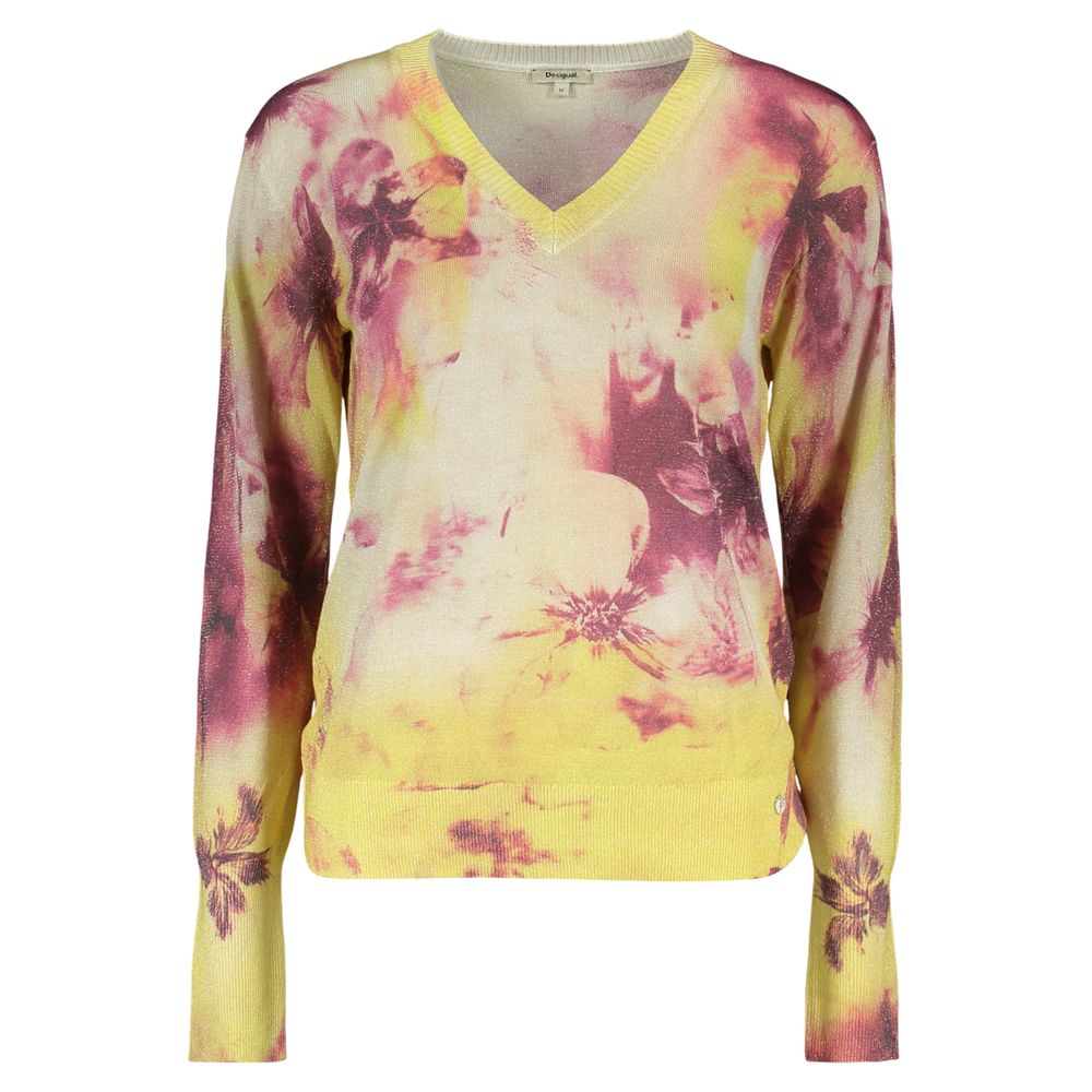 Desigual Giallo Viscosa Womens Sweater