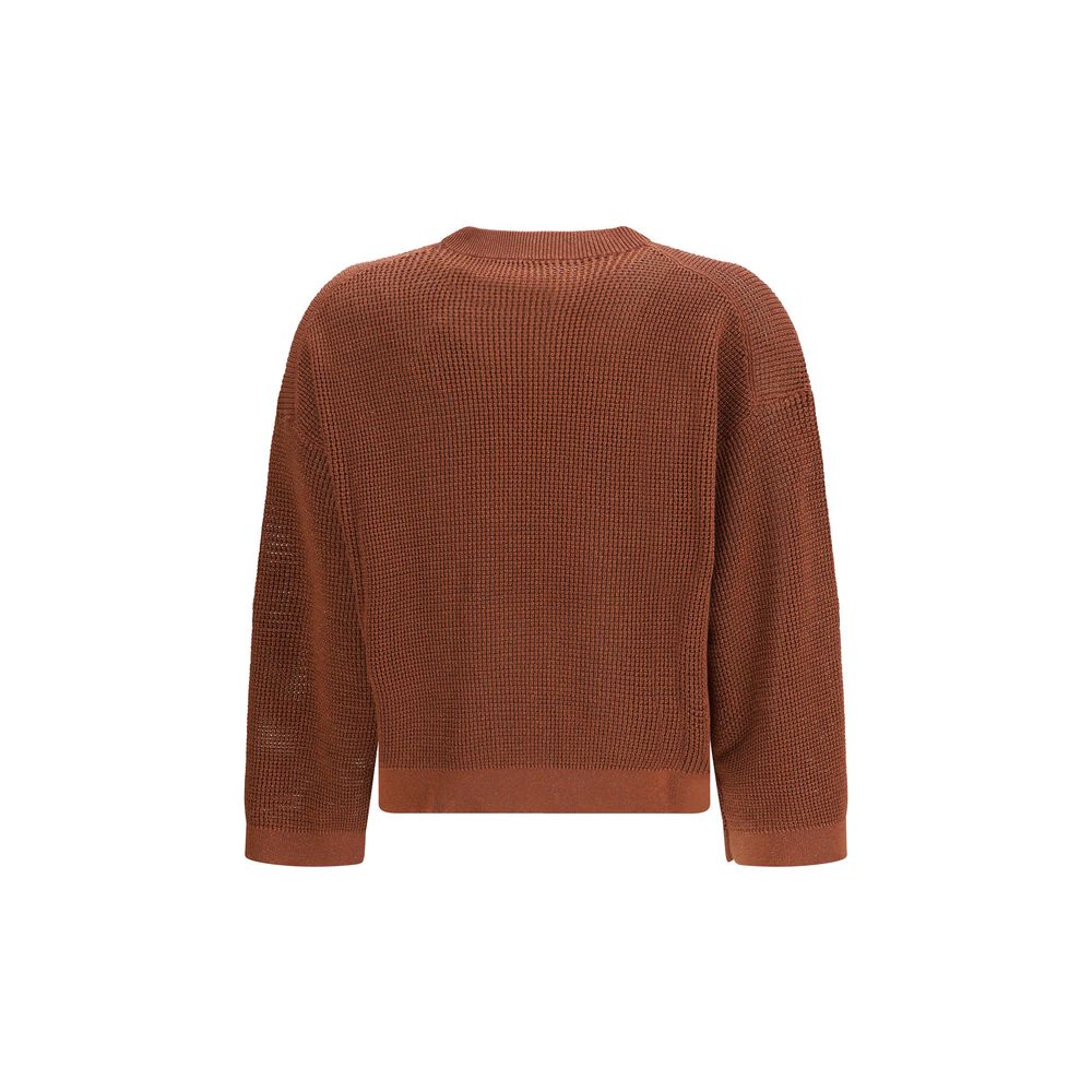 Brunello Cucinelli Bordeaux Cotton Sweatshirt