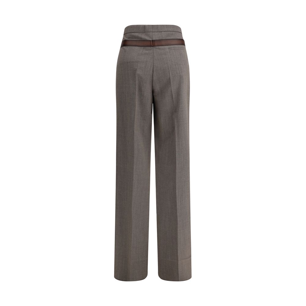 Prada Gray Wool Casual Pants