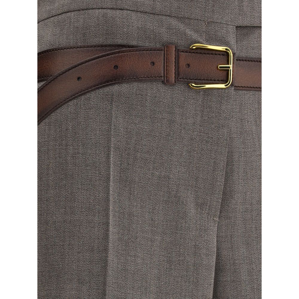 Prada Gray Wool Casual Pants