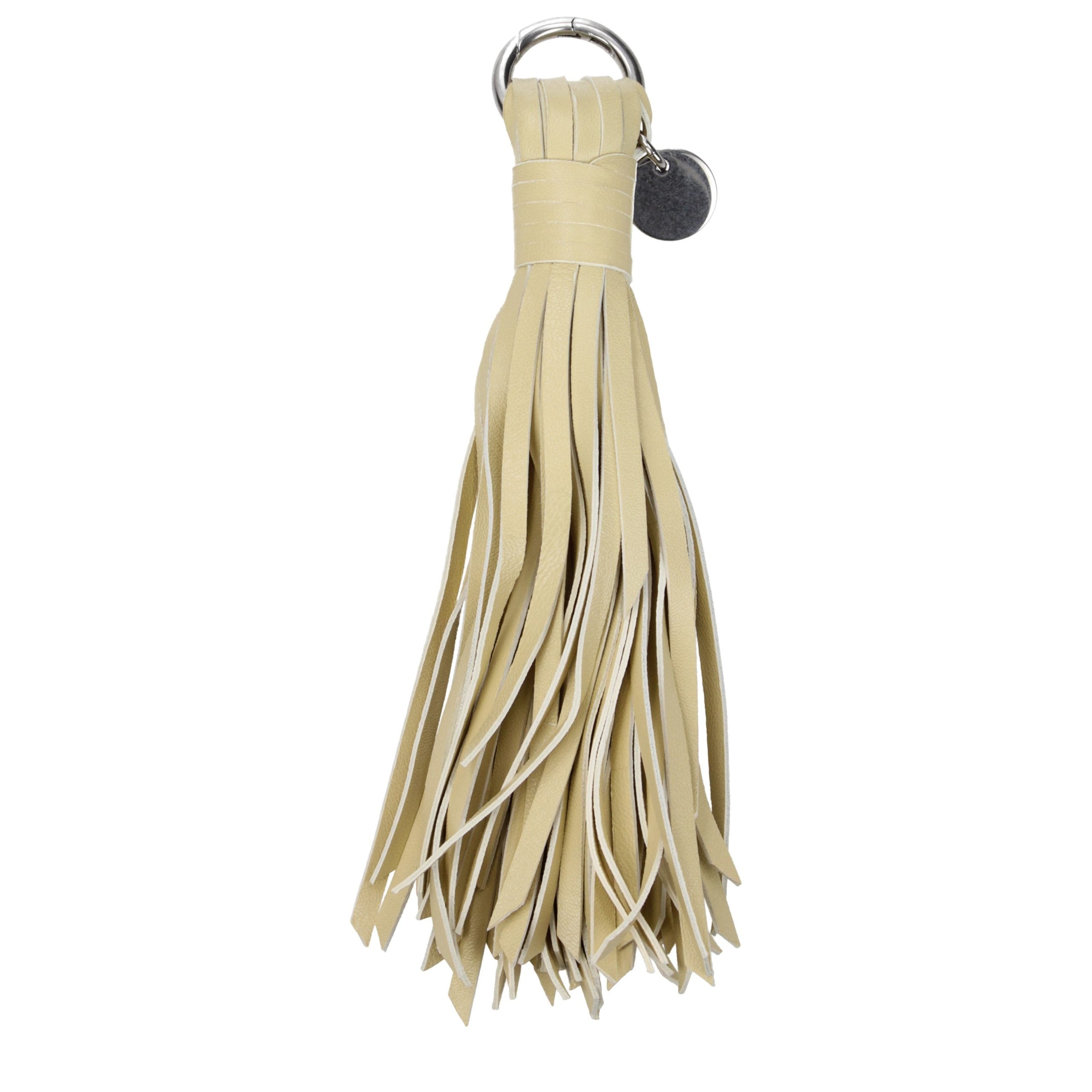 Jil Sander Beige Leather Keychain