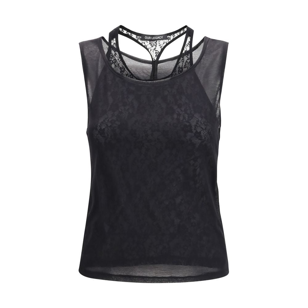 Our Legacy Black Cotton Tank Tops