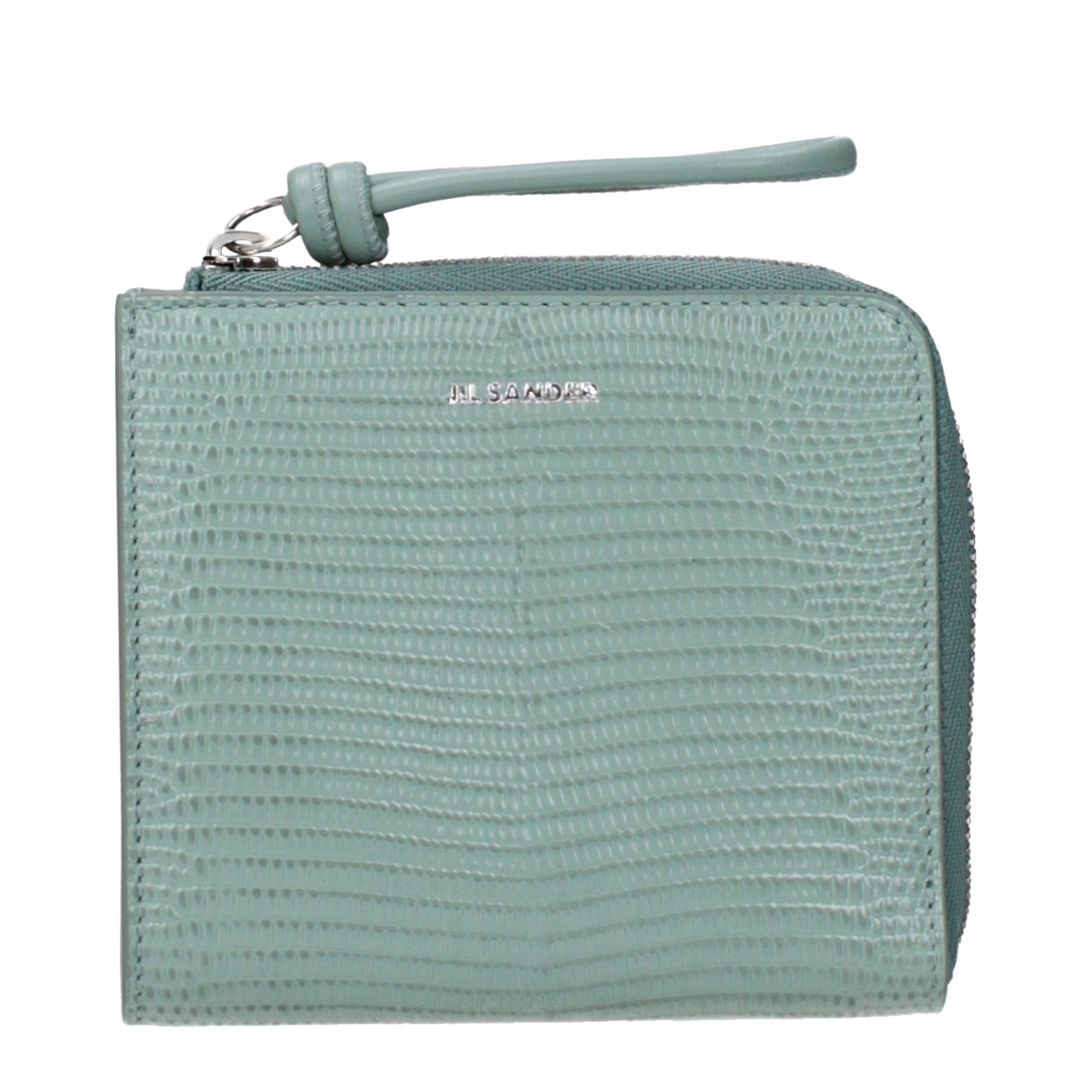 Jil Sander Green Leather Wallet
