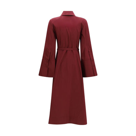 Gabriela Hearst Bordeaux Cotton Casual Dress