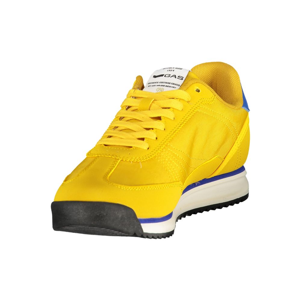 Gas Yellow Polyester Men Sneaker