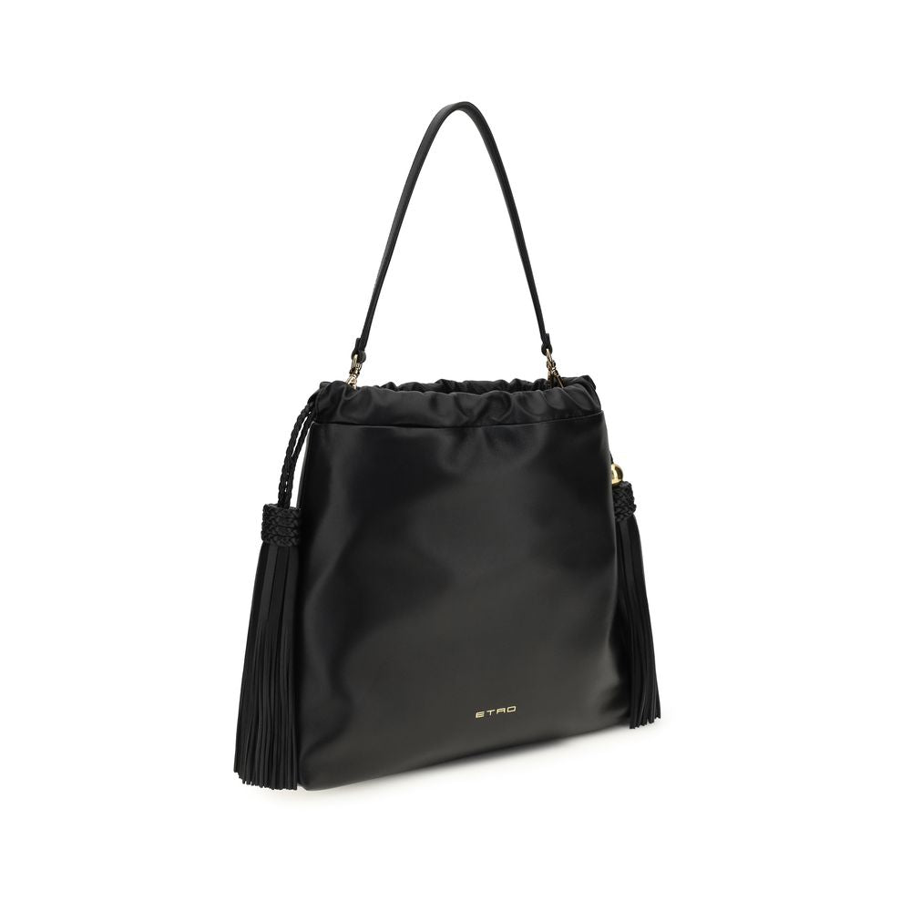 Etro Black Lamb Ovis Aries Aries Shoulder Bag