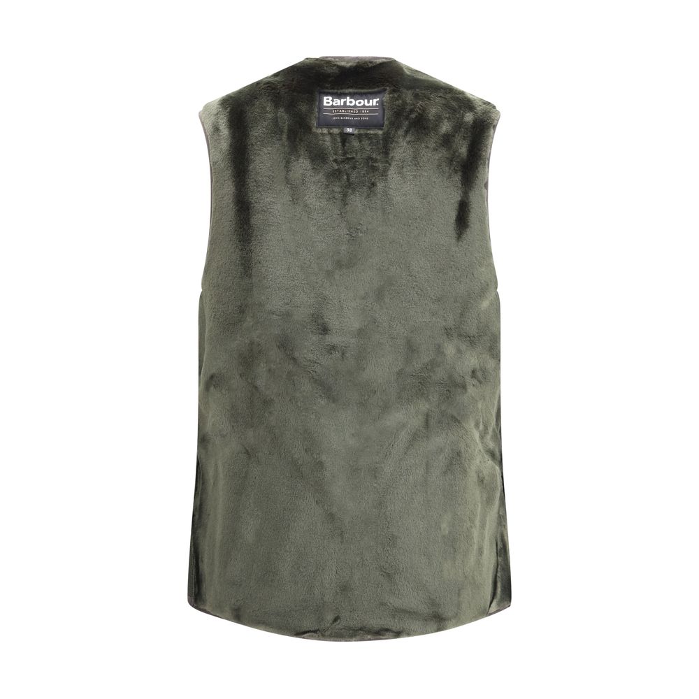 Barbour Bicolor Marabou Sleveless Jacket