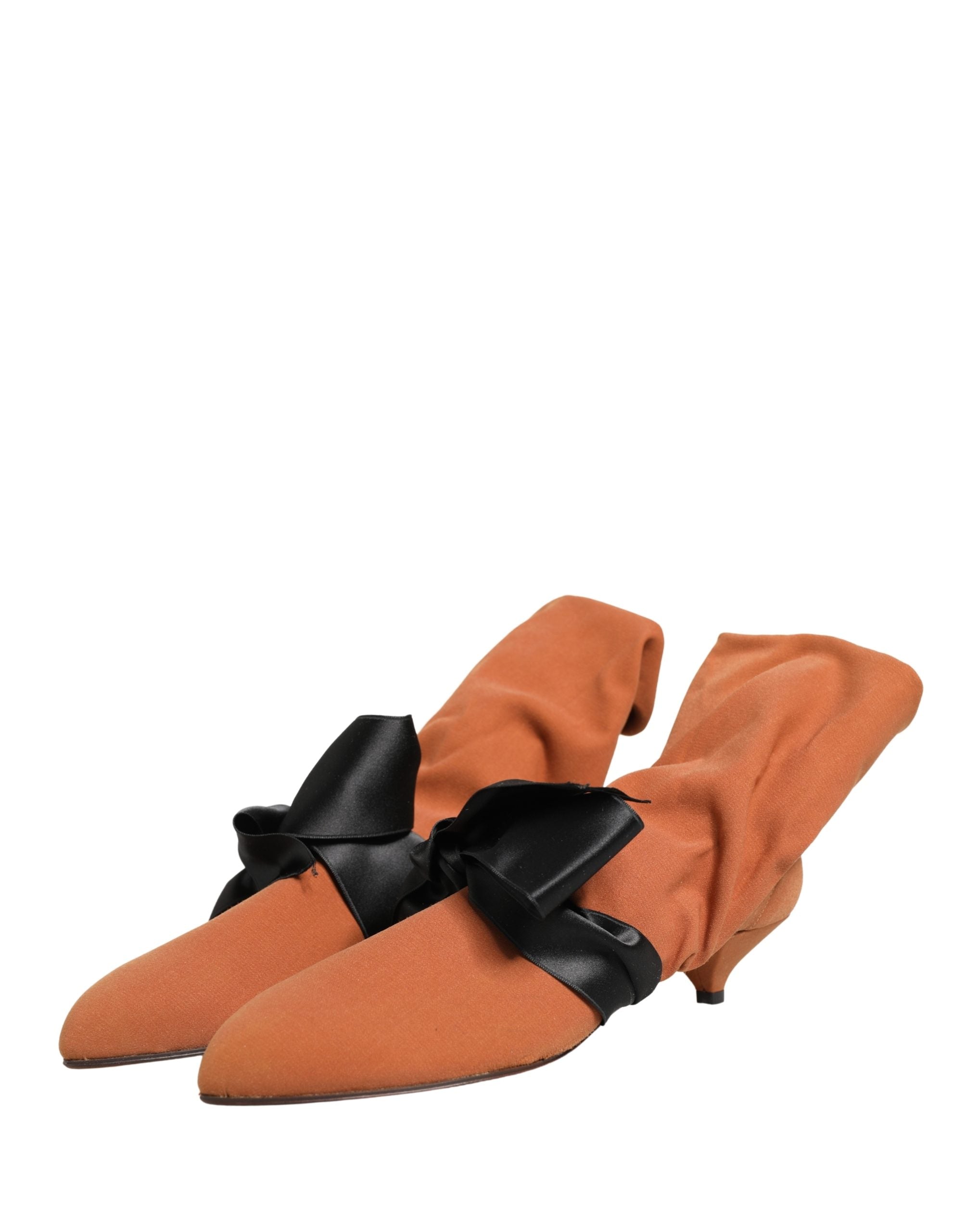 Dolce & Gabbana Brown Black Suede Boots Shoes