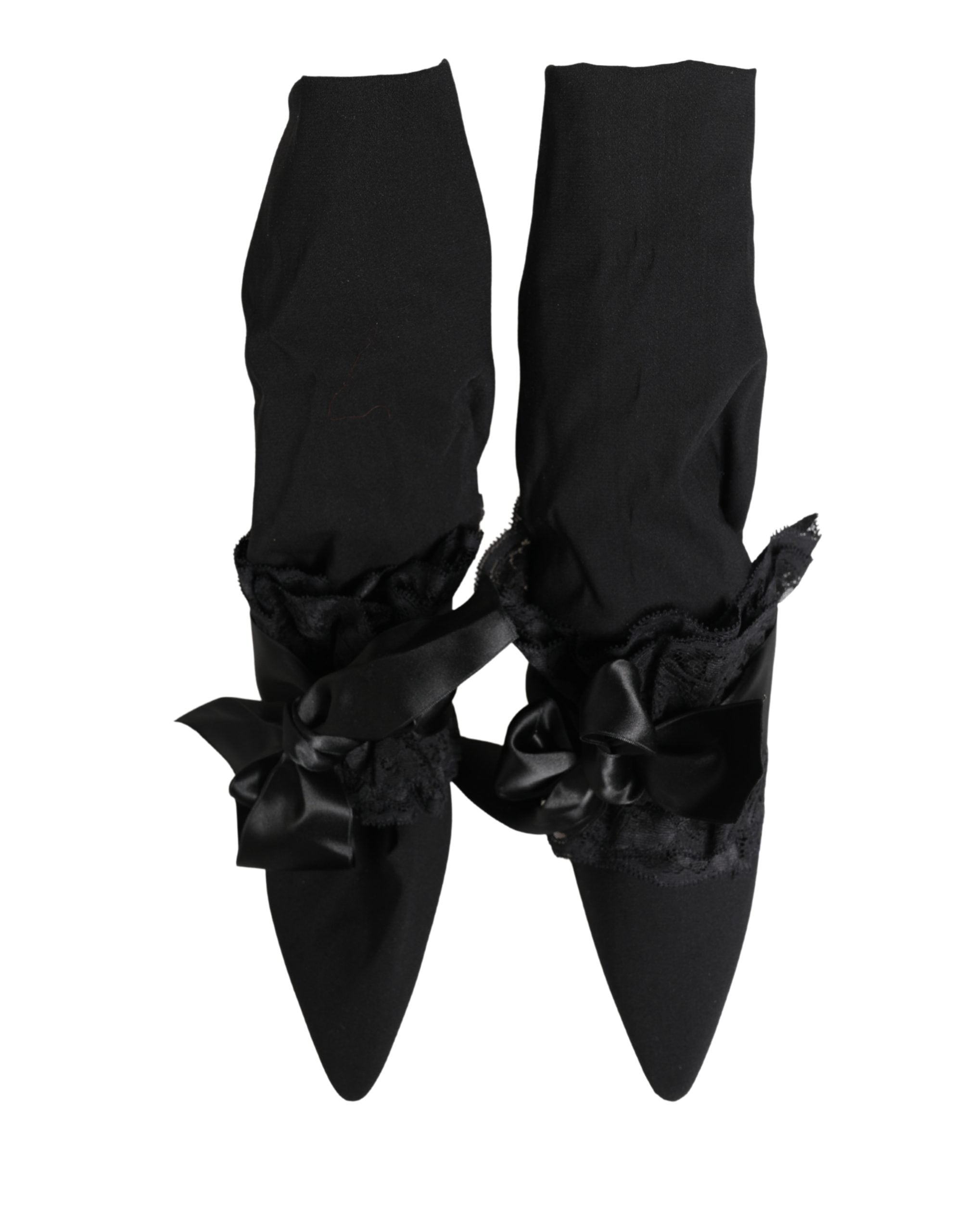 Dolce & Gabbana Black Suede Mid Calf Boots Shoes
