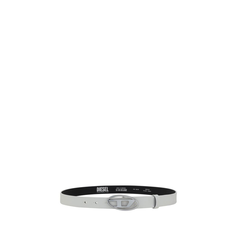 Diesel White Calf Leather Bos Taurus Regular Belt