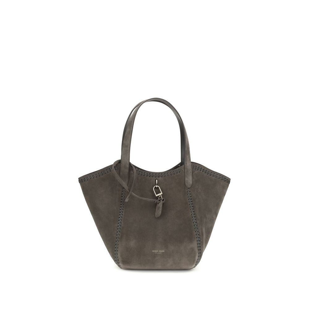 Giorgio Armani Gray Calf Leather Bos Taurus Shoulder Bag