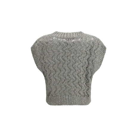 Brunello Cucinelli Bicolor Silk Sweatshirt