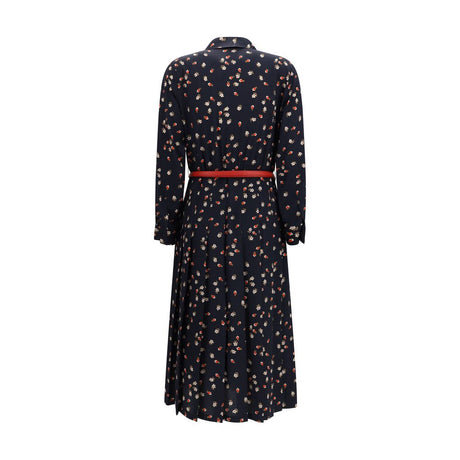 Max Mara Blue Silk Casual Dress