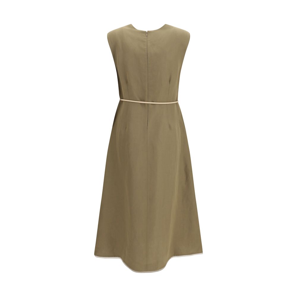 Fabiana Filippi Bicolor Viscose Long Dress