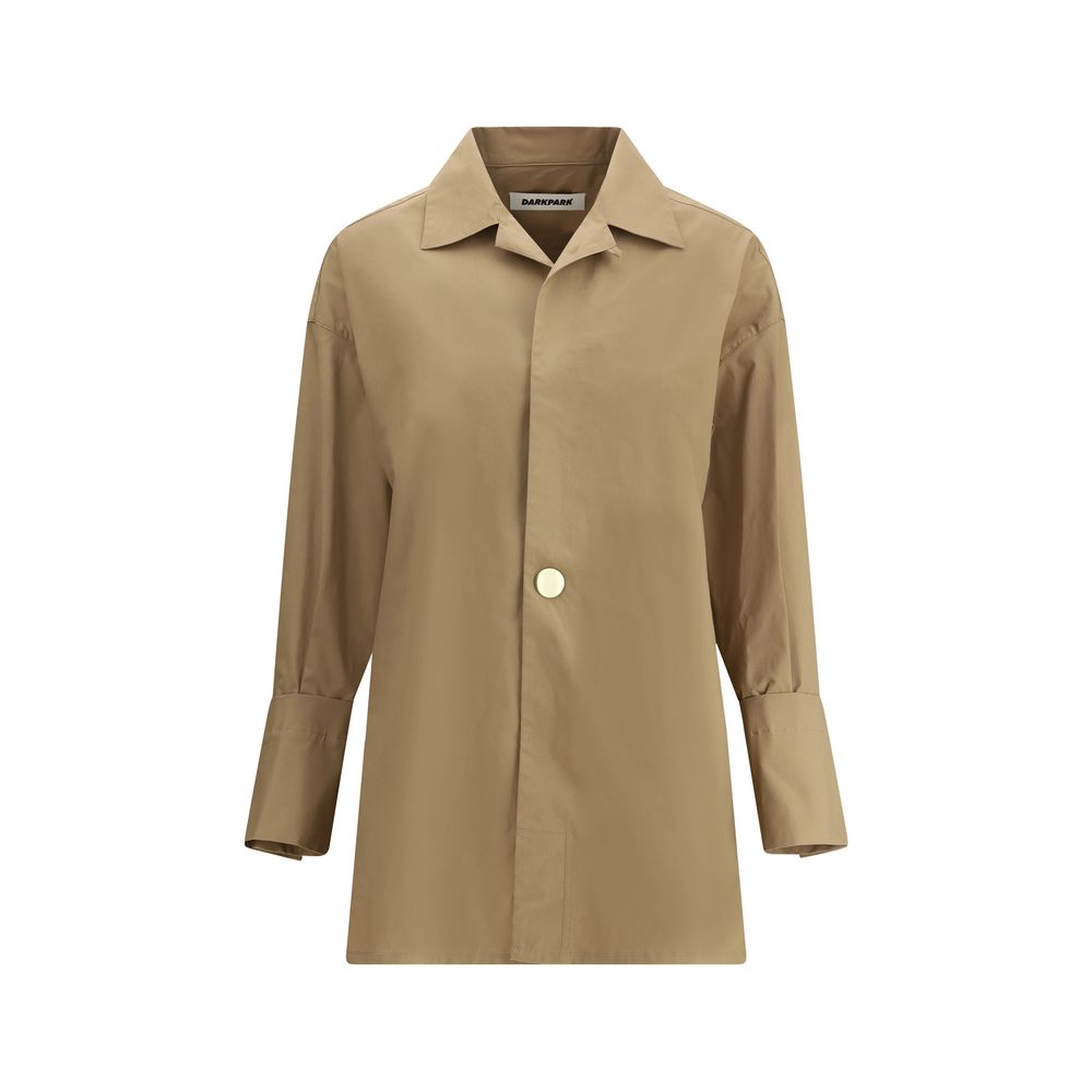 Darkpark Brown Cotton Shirt