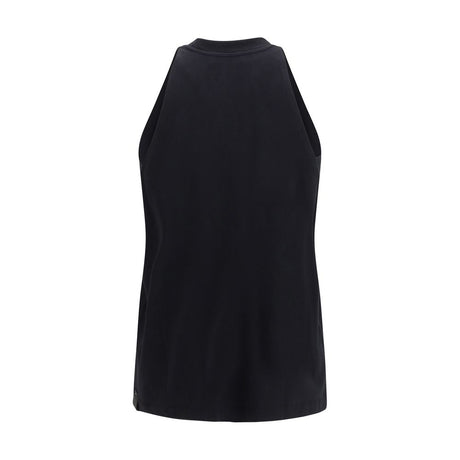 Darkpark Black Cotton Sleeveles T-Shirt