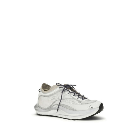ROA White Fabric Athletic Sneakers