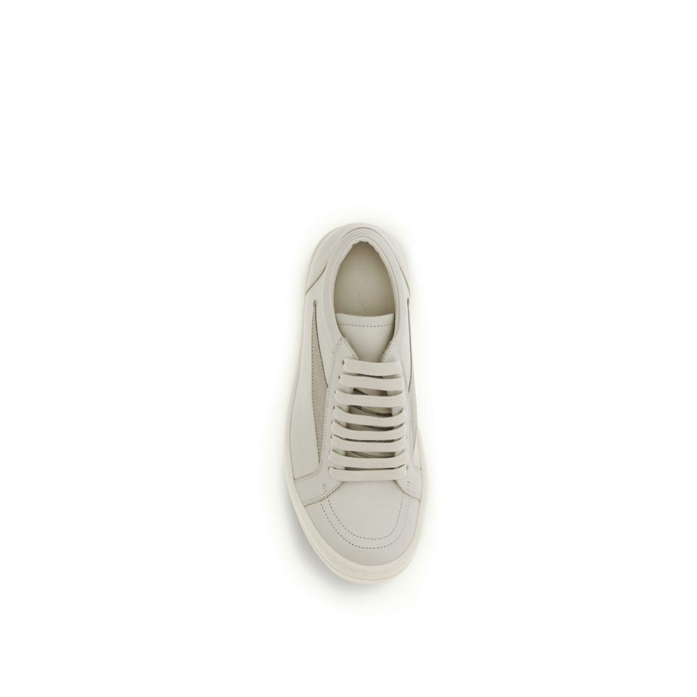 Rick Owens Beige Calf Leather Bos Taurus Low Top Sneakers