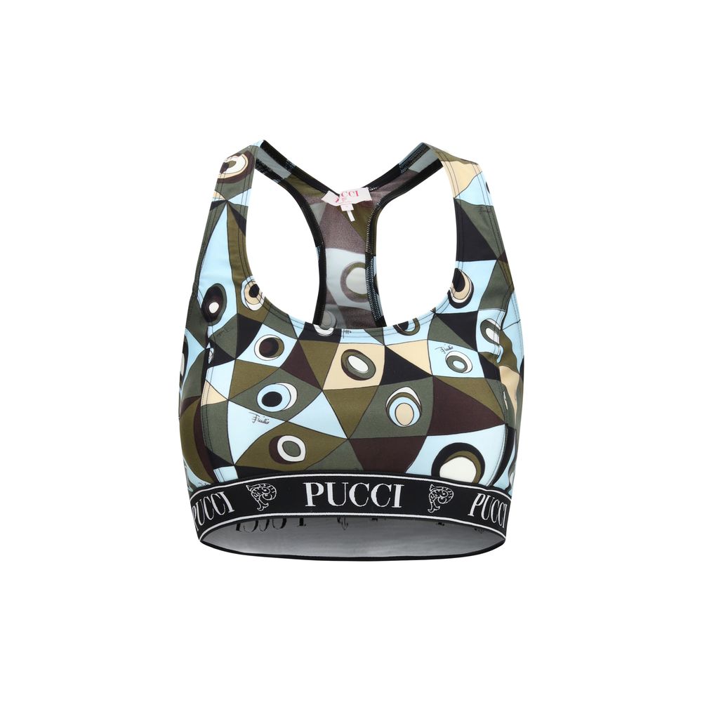 Emilio Pucci Bicolor Polyamide Sport Bra