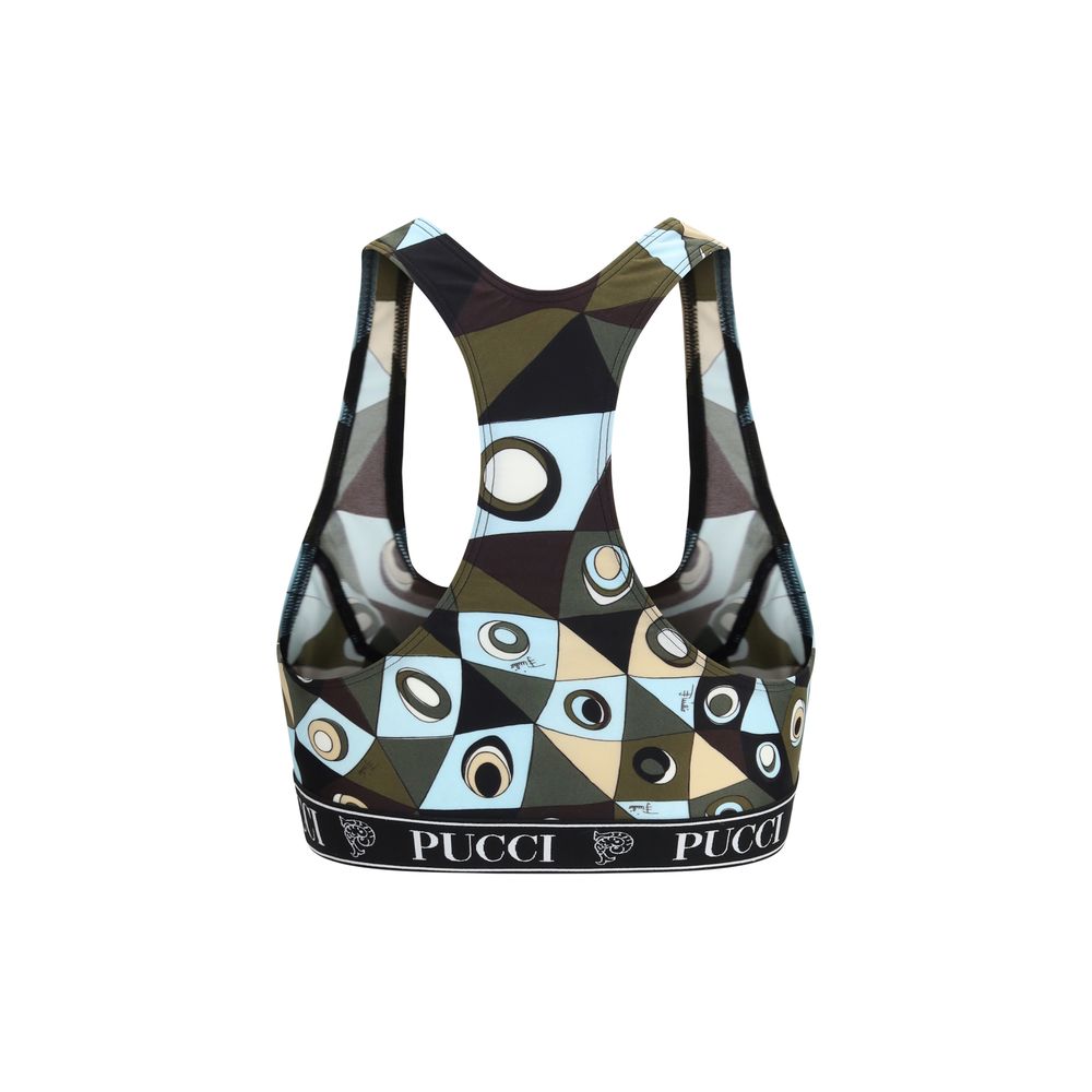 Emilio Pucci Bicolor Polyamide Sport Bra
