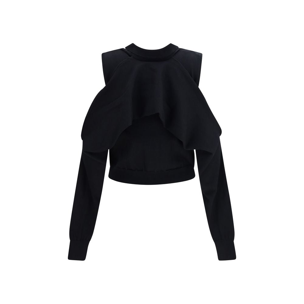 ALAINPAUL Black Cotton Cardigan