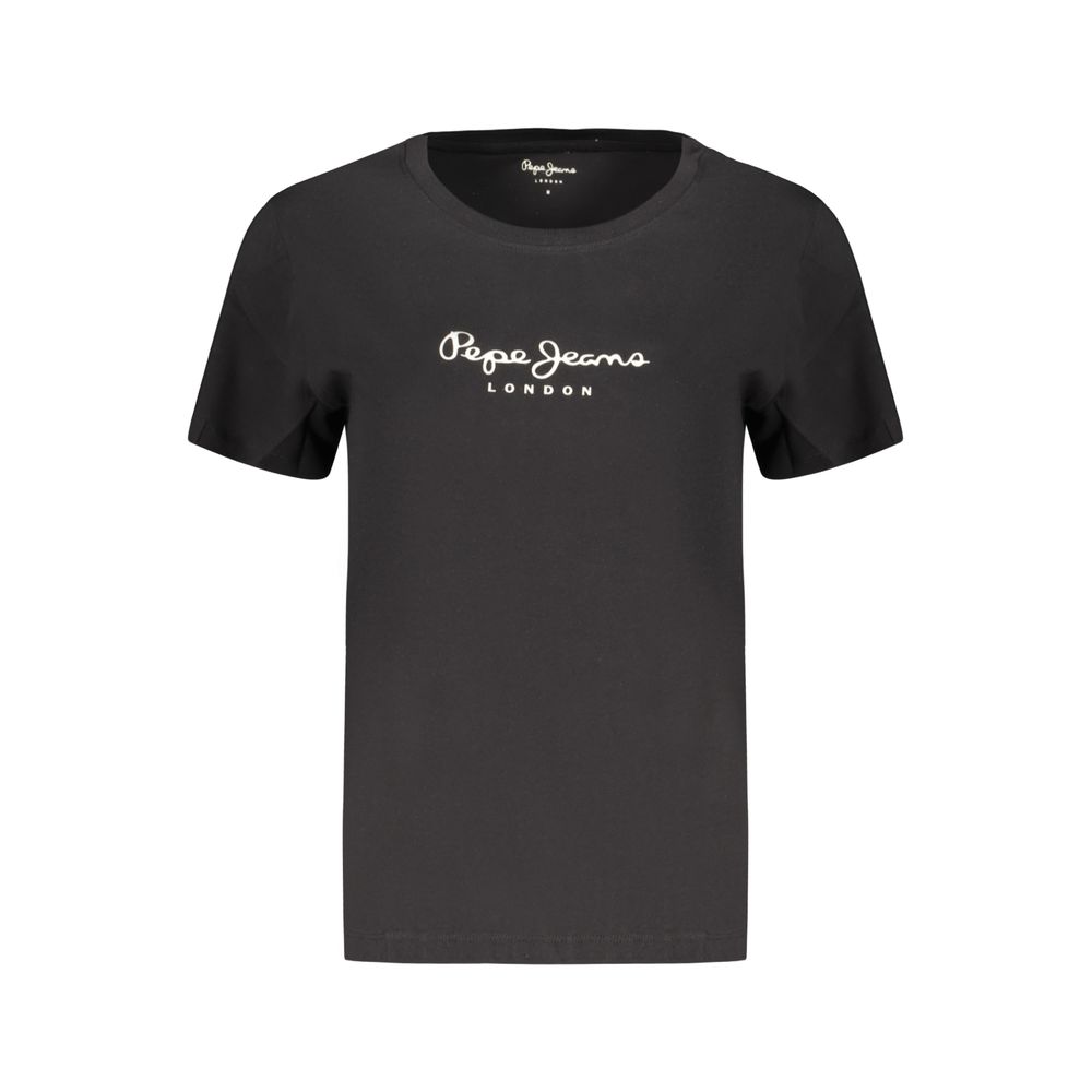 Pepe Jeans Black Cotton Women's TShirt