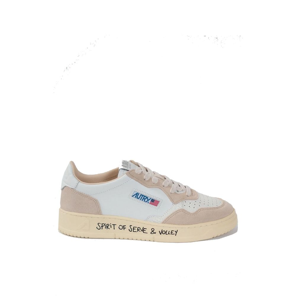 Autry White Goatskin Sneakers