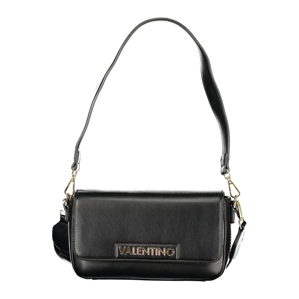 Mario Valentino Nero Poliuretano Women Bag with Adjustable Shoulder Strap