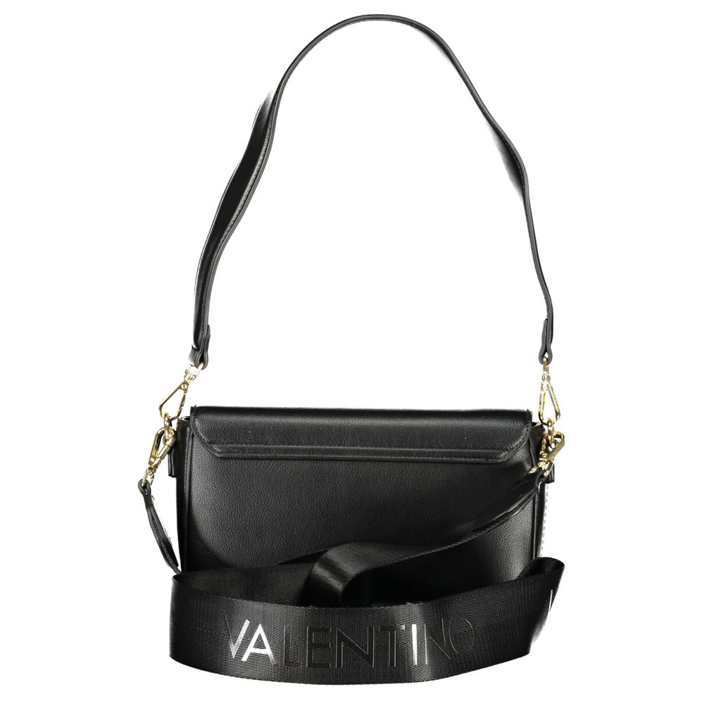 Mario Valentino Nero Poliuretano Women Bag with Adjustable Shoulder Strap