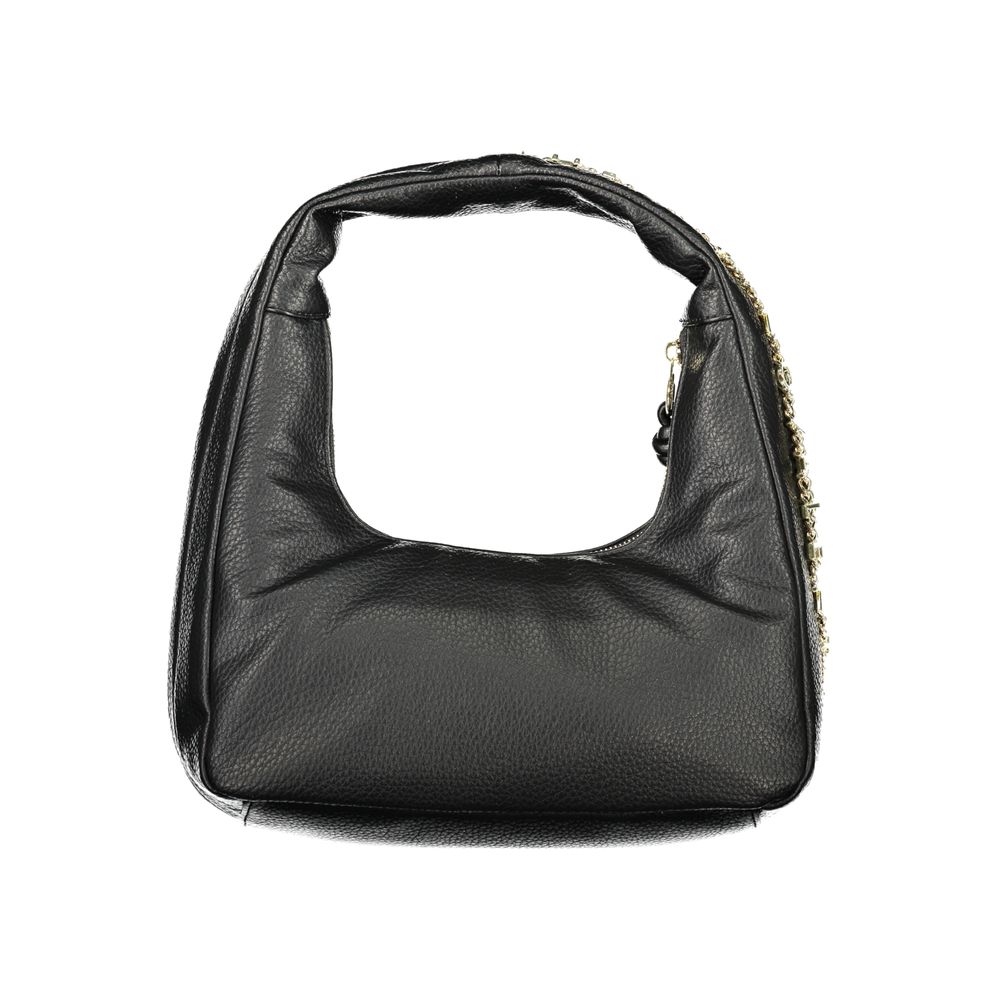 Mario Valentino Black Polyurethane Women's Bag with Handle