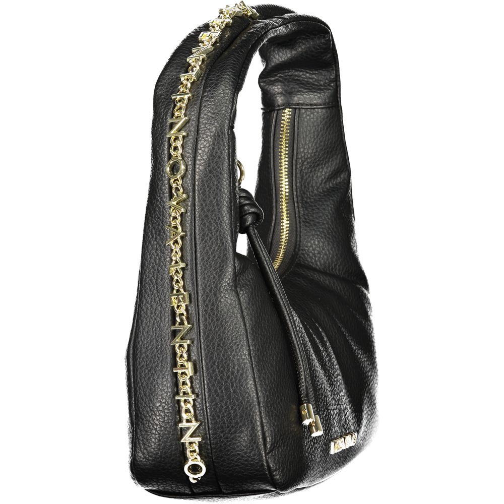 Mario Valentino Black Polyurethane Women's Bag with Handle