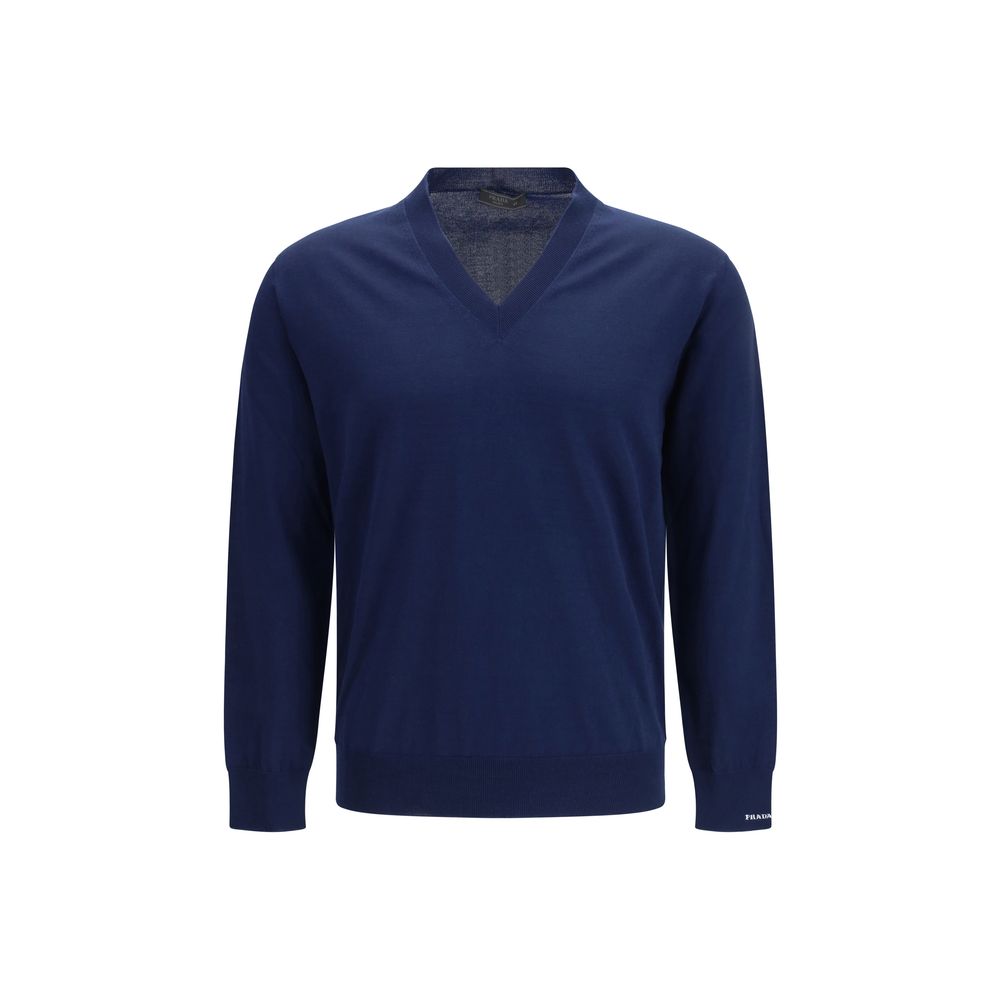 Prada Blue Cotton Sweatshirt