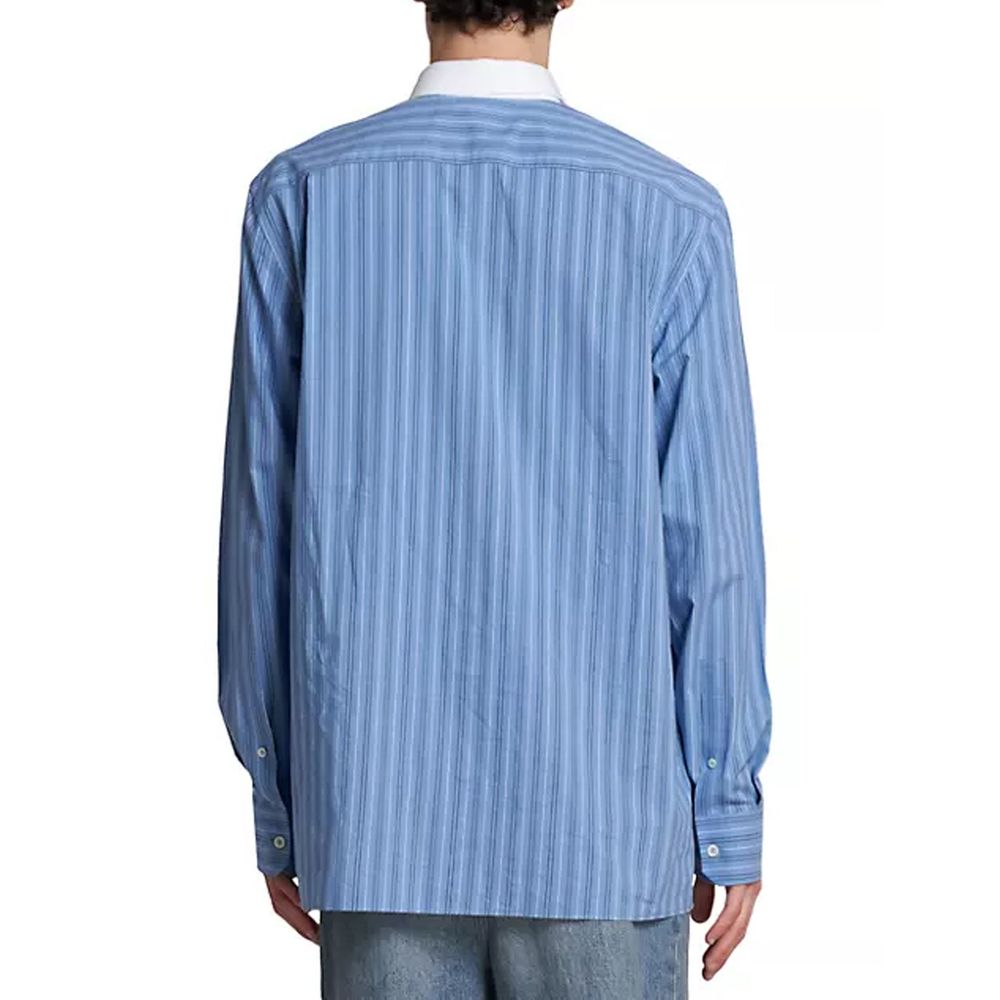 Loewe Blue Cotton Pattern Shirt