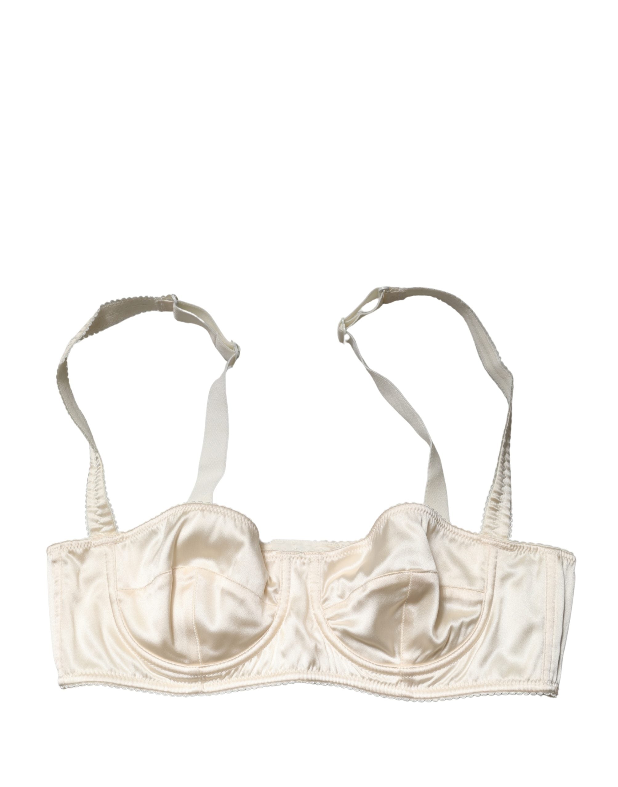 Dolce & Gabbana Off White Semi-Pad Underwire Balconette Bra Underwear