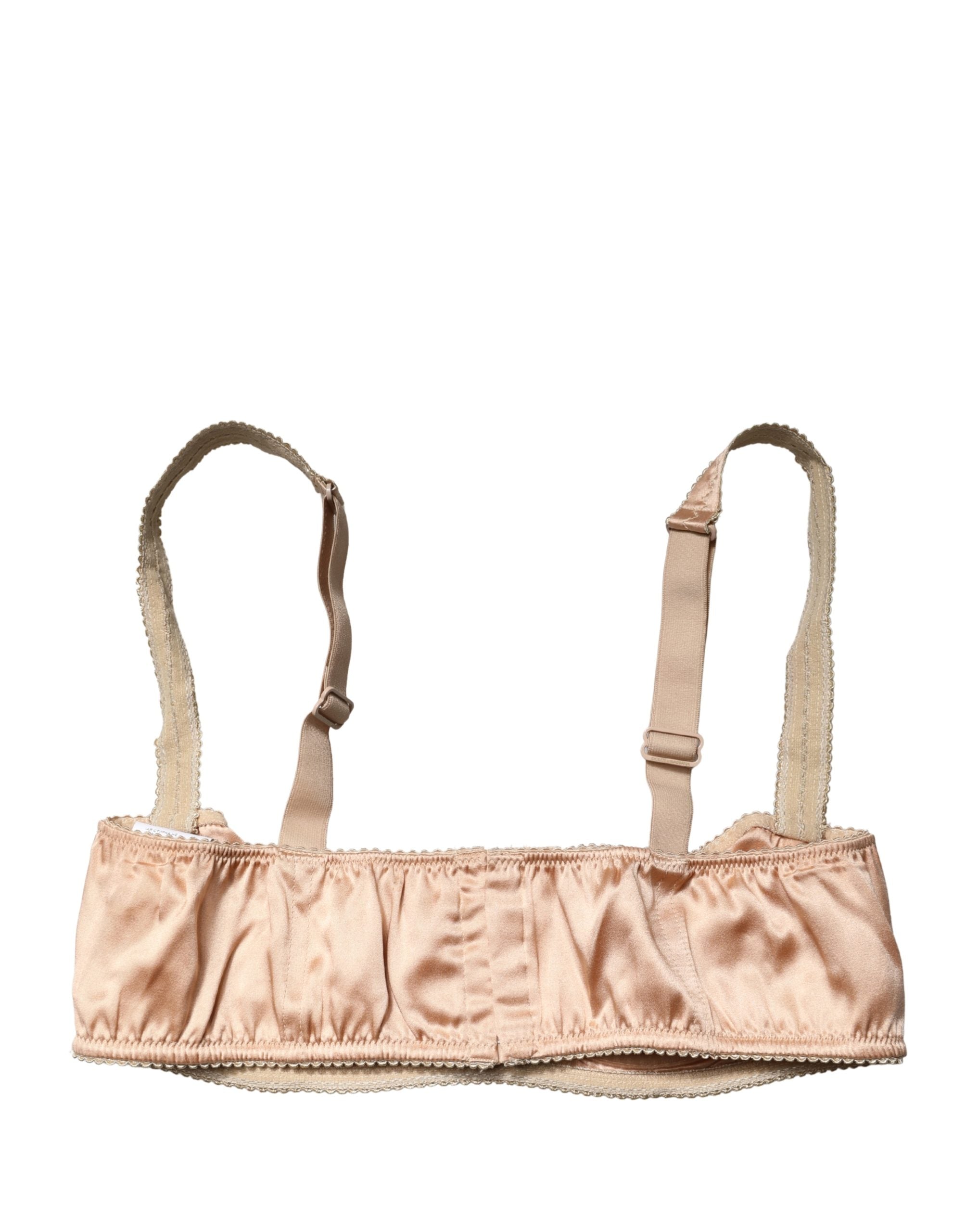 Dolce & Gabbana Beige Semi-Pad Underwire Balconette Bra Underwear