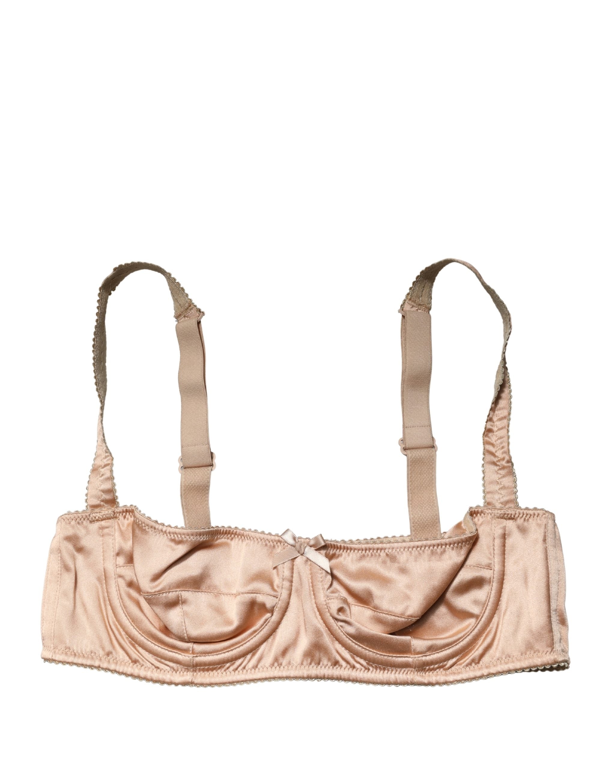 Dolce & Gabbana Beige Semi-Pad Underwire Balconette Bra Underwear