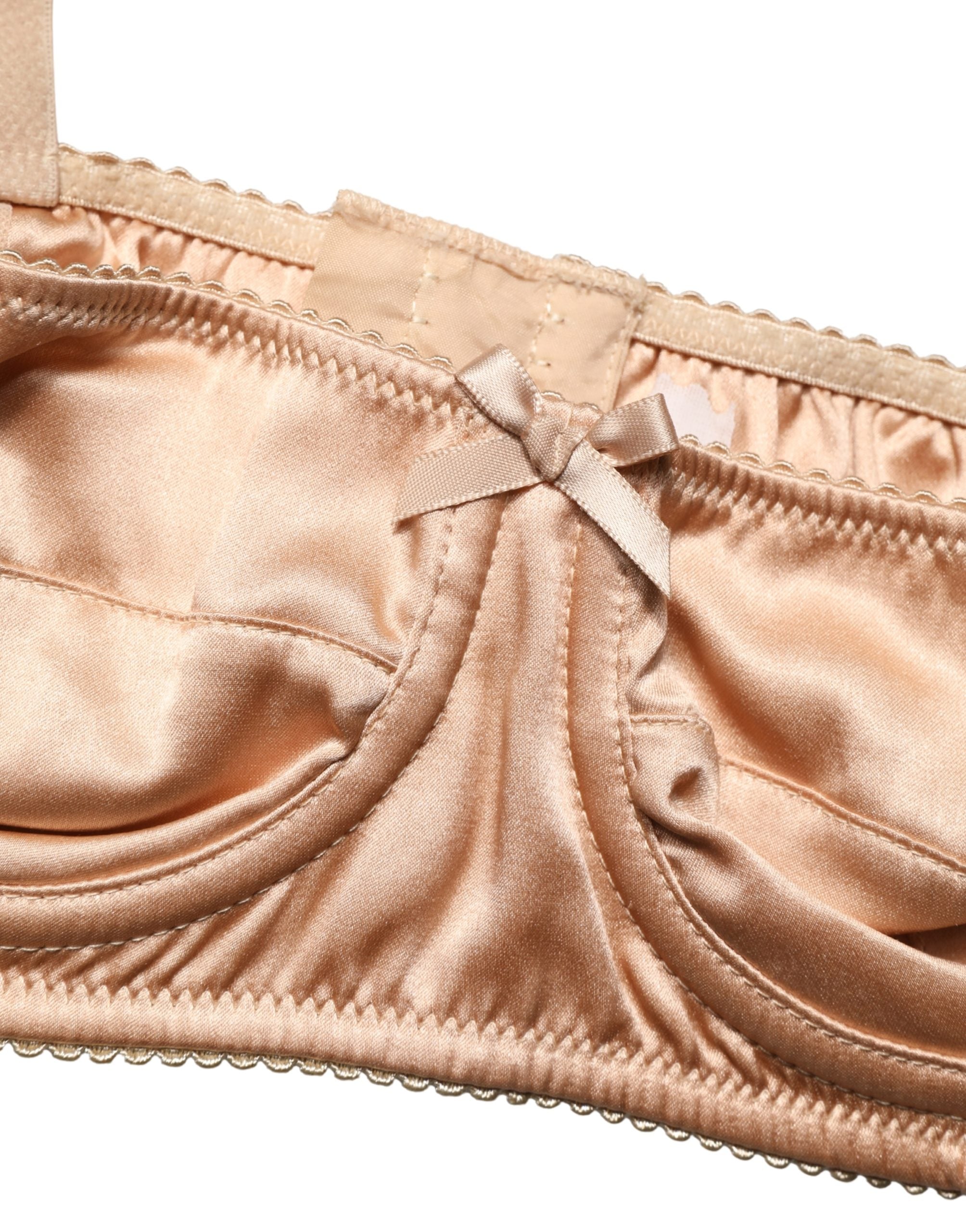Dolce & Gabbana Beige Semi-Pad Underwire Balconette Bra Underwear