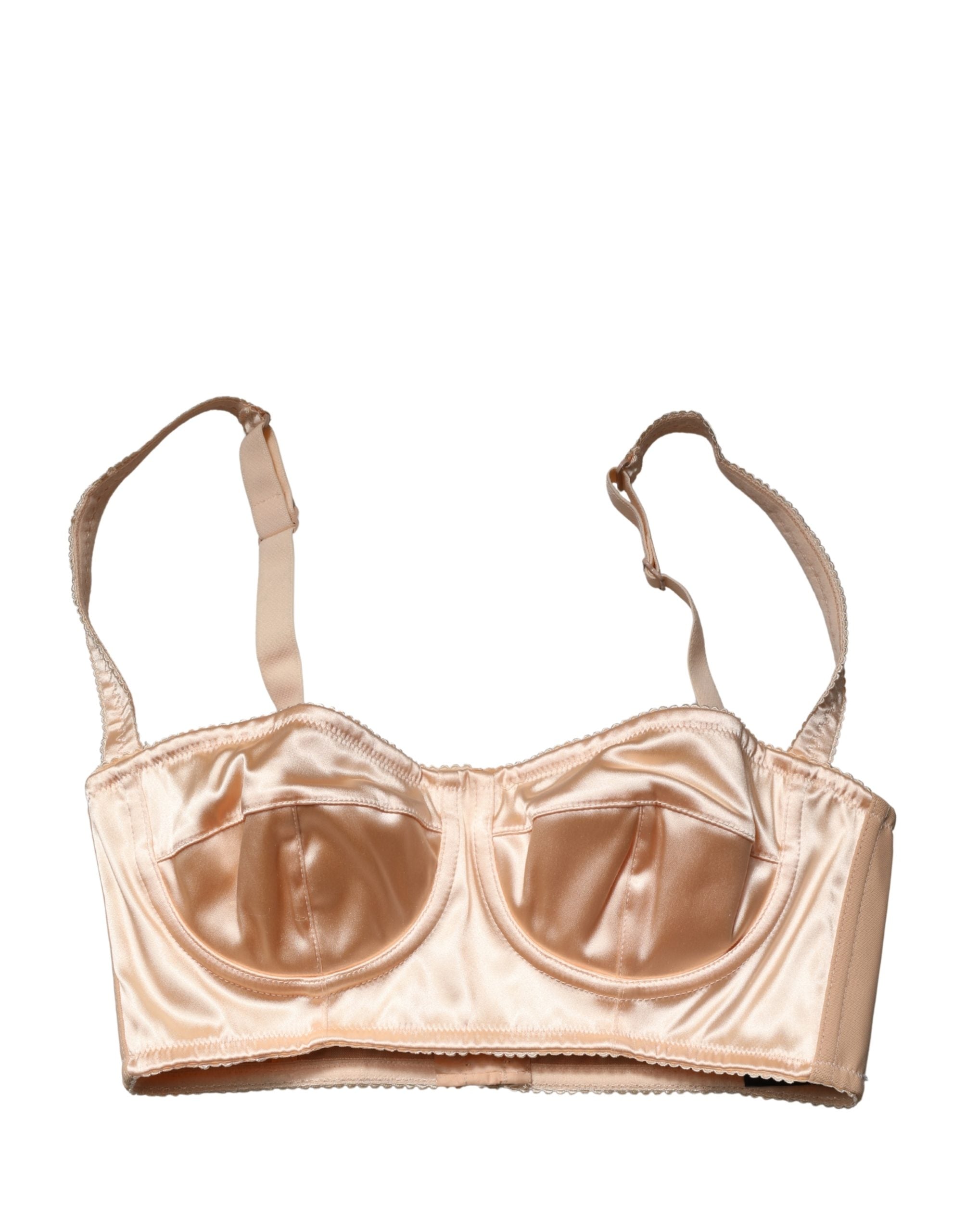 Dolce & Gabbana Beige Semi-Pad Underwire Balconette Bra Underwear