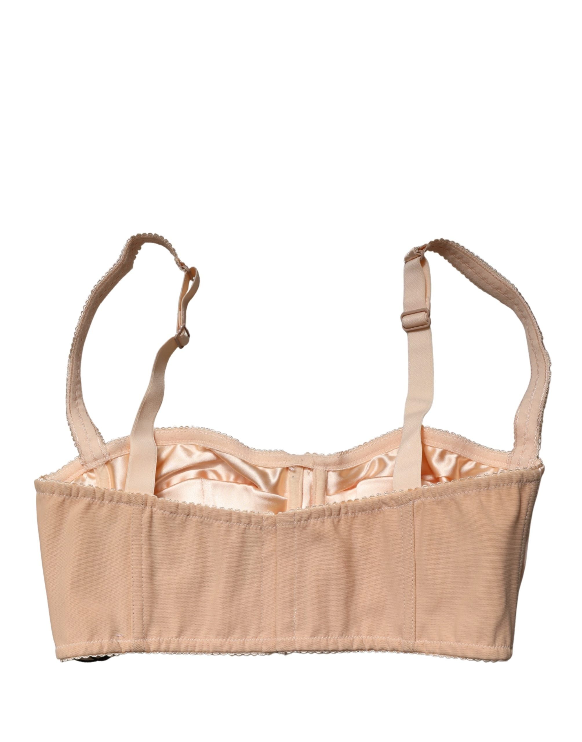 Dolce & Gabbana Beige Semi-Pad Underwire Balconette Bra Underwear