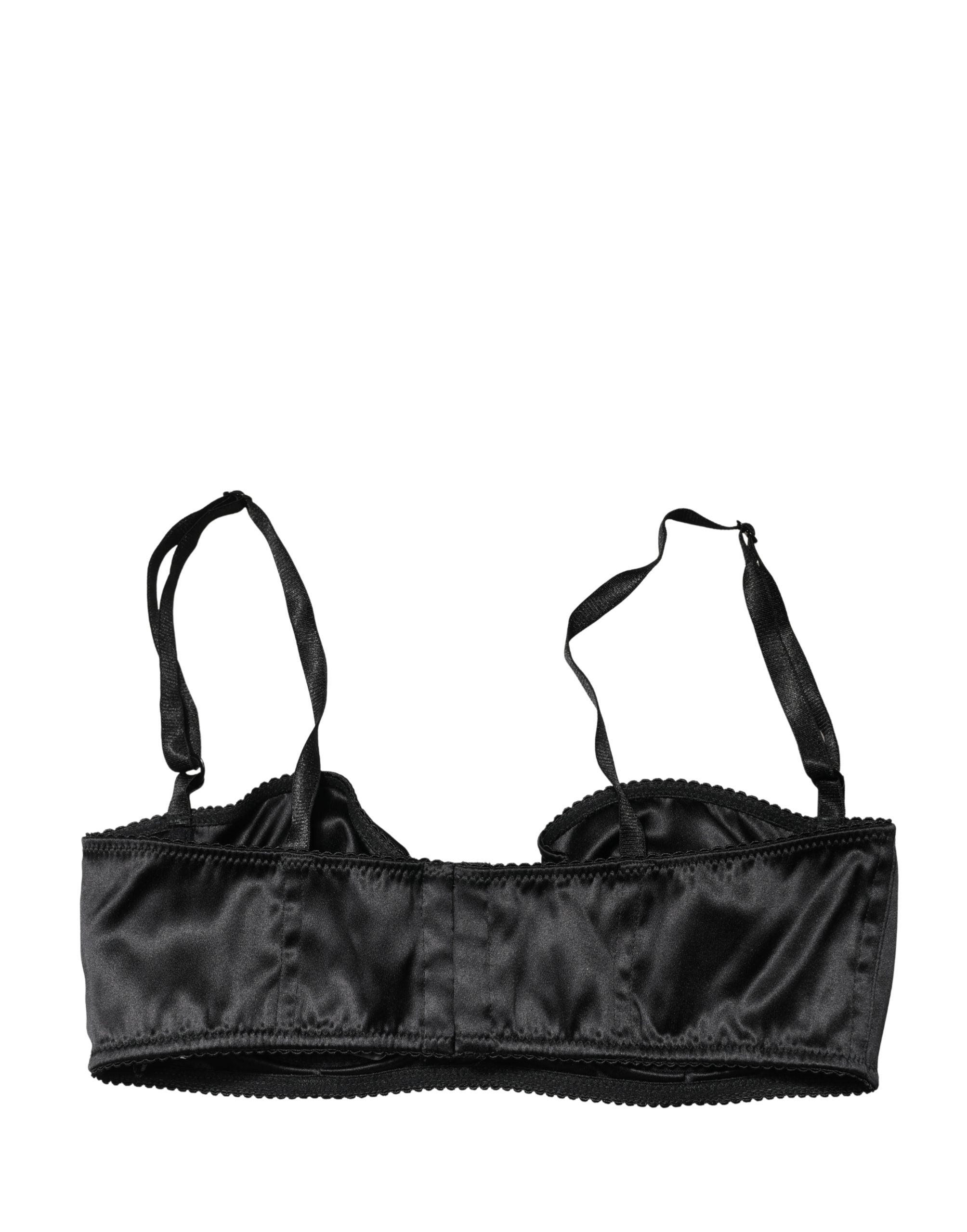 Dolce & Gabbana Black Semi-Pad Underwire Balconette Bra Underwear