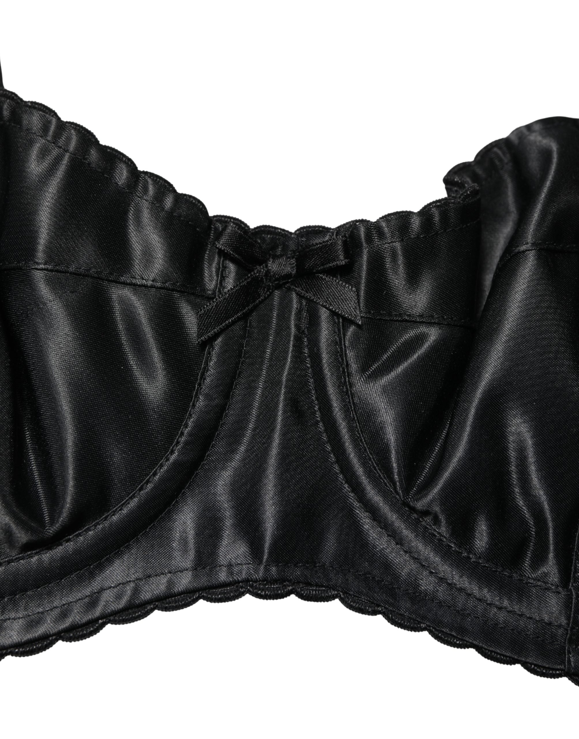 Dolce & Gabbana Black Semi-Pad Underwire Balconette Bra Underwear