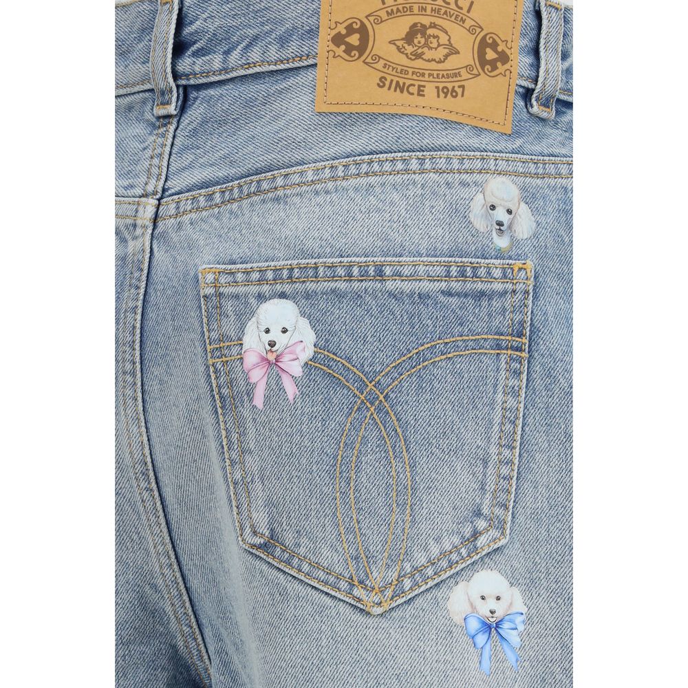 Fiorucci Blue Cotton Relaxed Fit Jeans