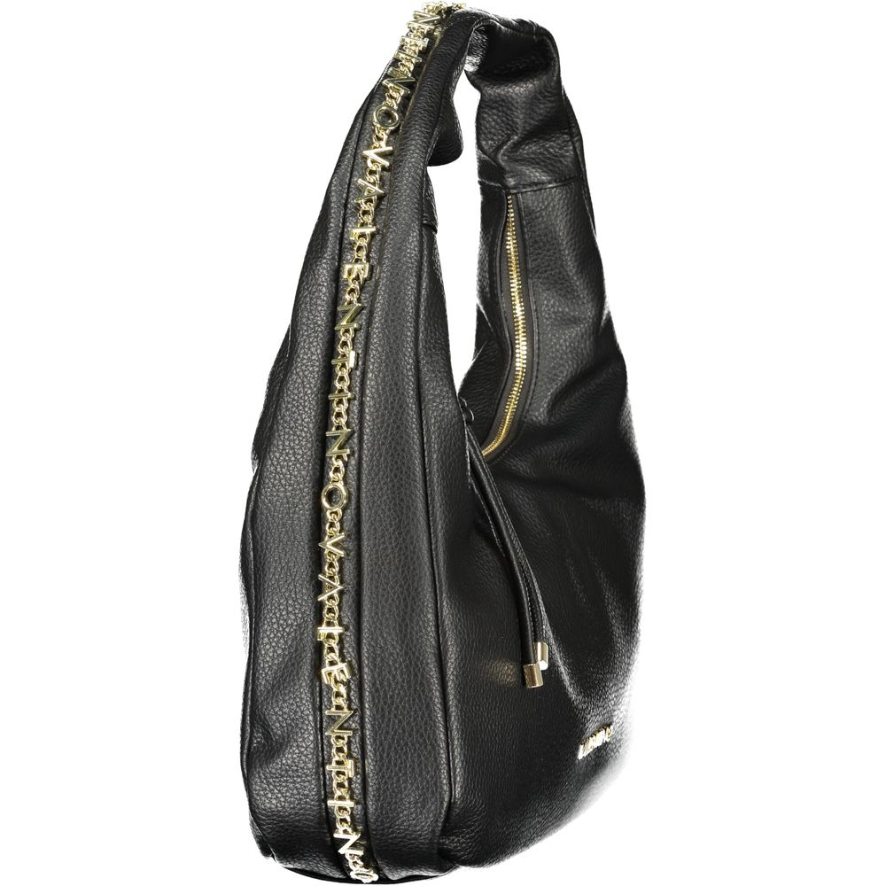 Mario Valentino Black Polyurethane Women's Shoulder Bag
