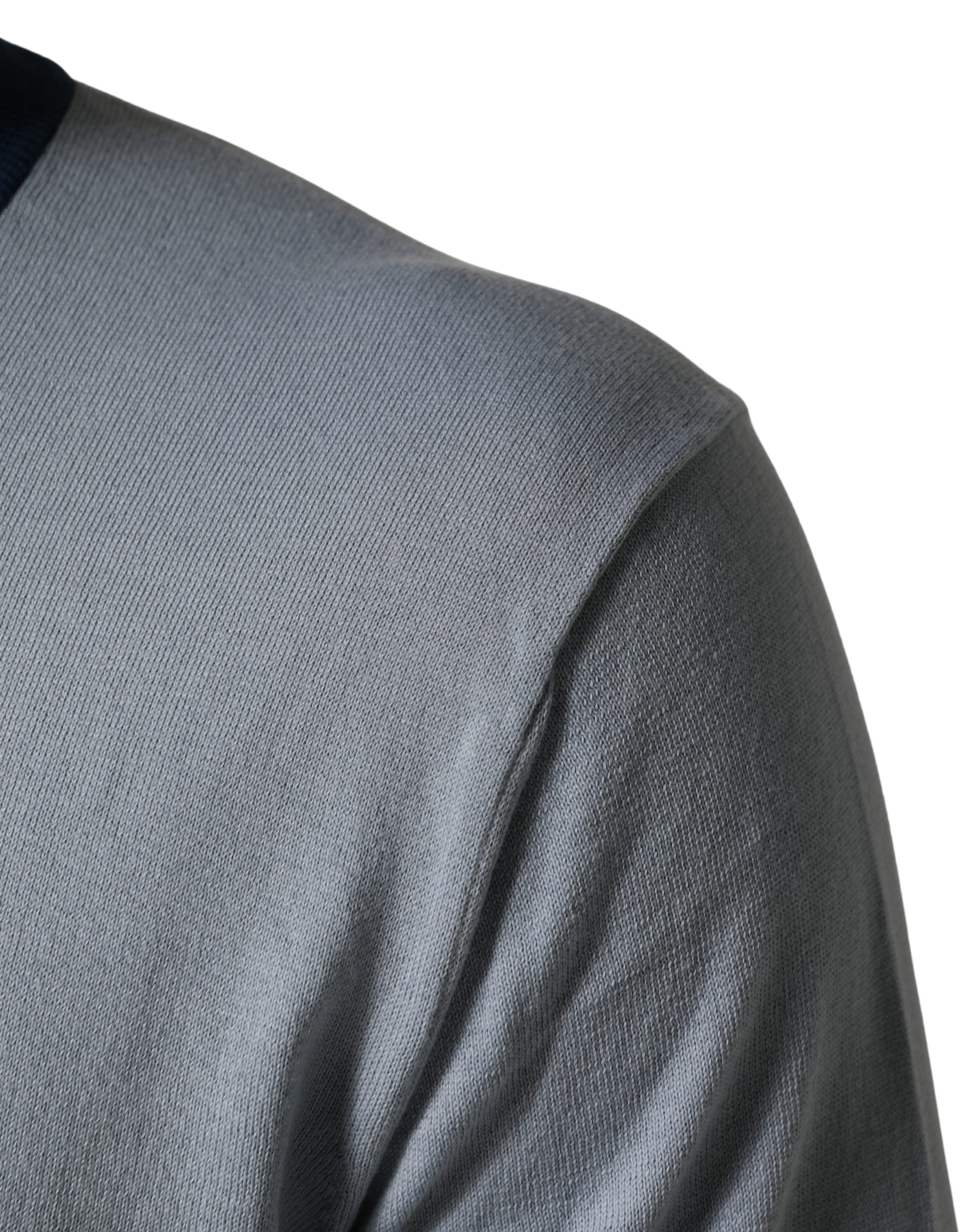 Dolce & Gabbana Blue Long Sleeves Crew Neck Pullover Sweater