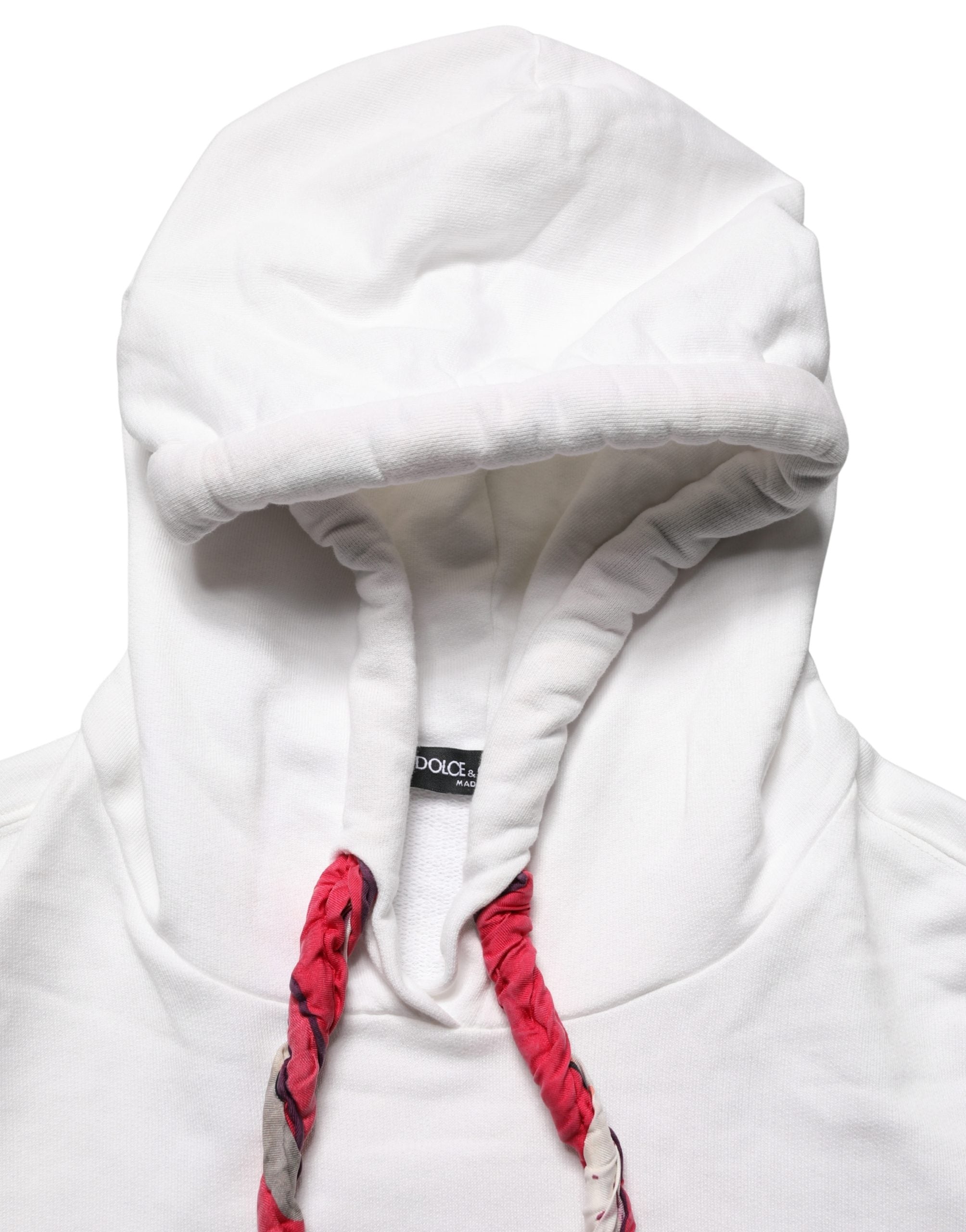 Dolce & Gabbana White Camouflage Hooded Sweatshirt Sweater
