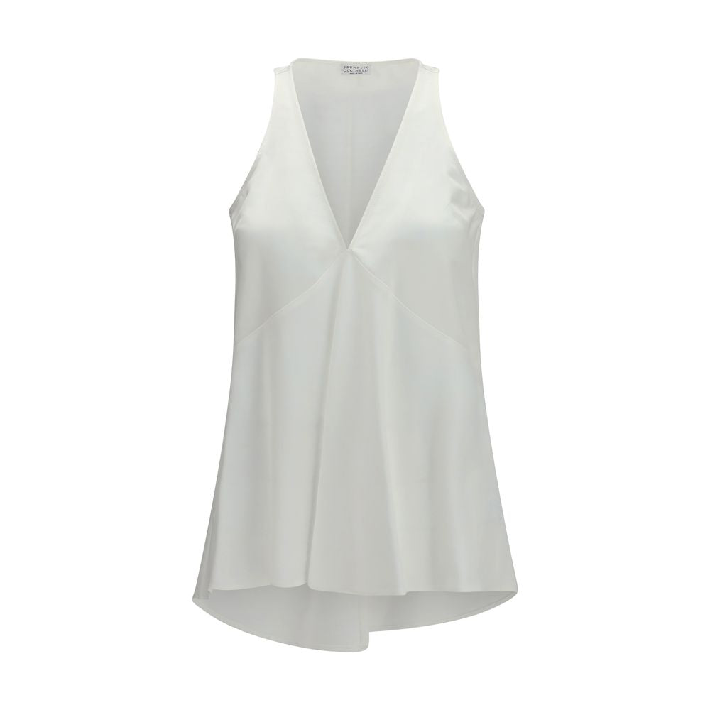 Brunello Cucinelli White Cotton Shirt