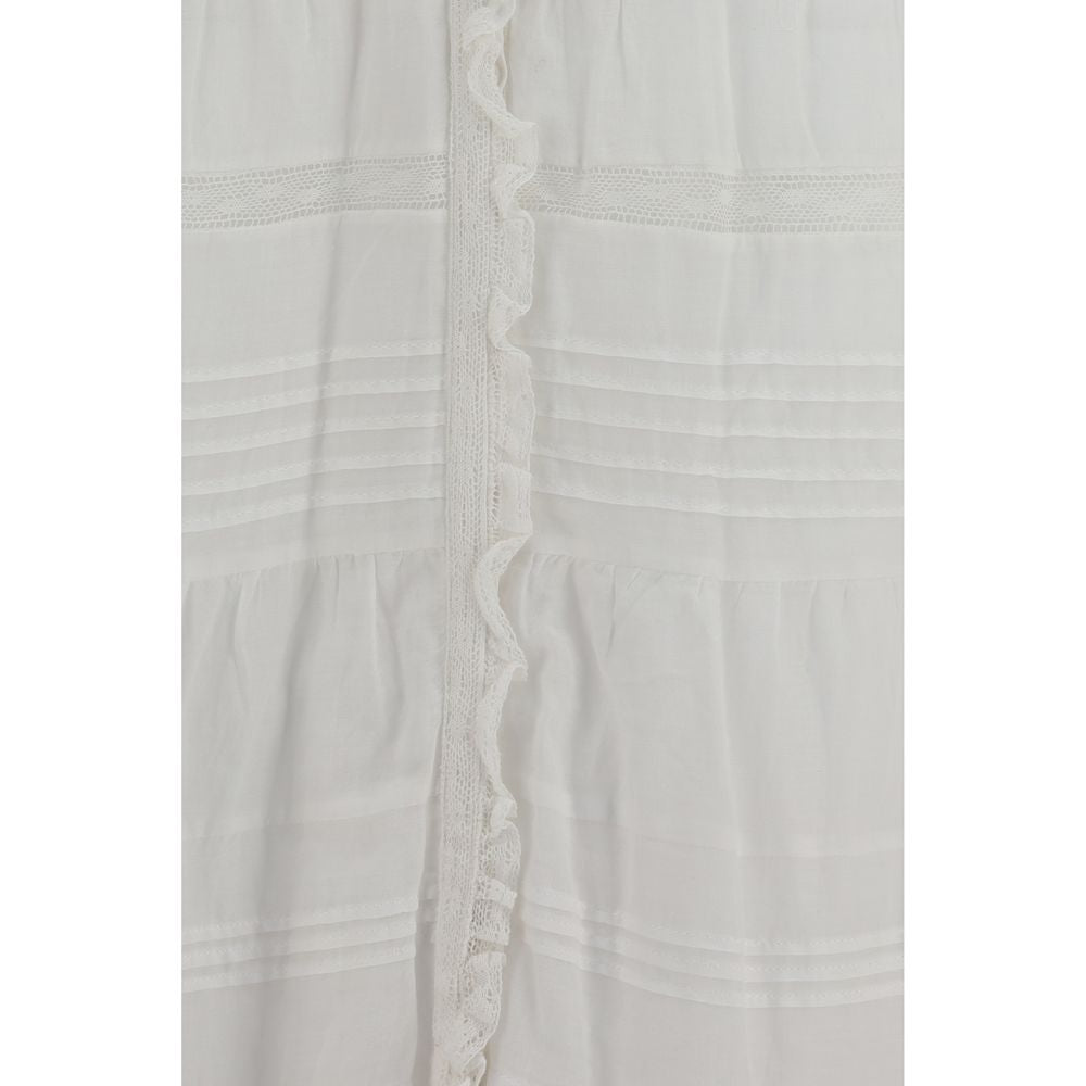 Marant Etoile White Cotton Casual Dress