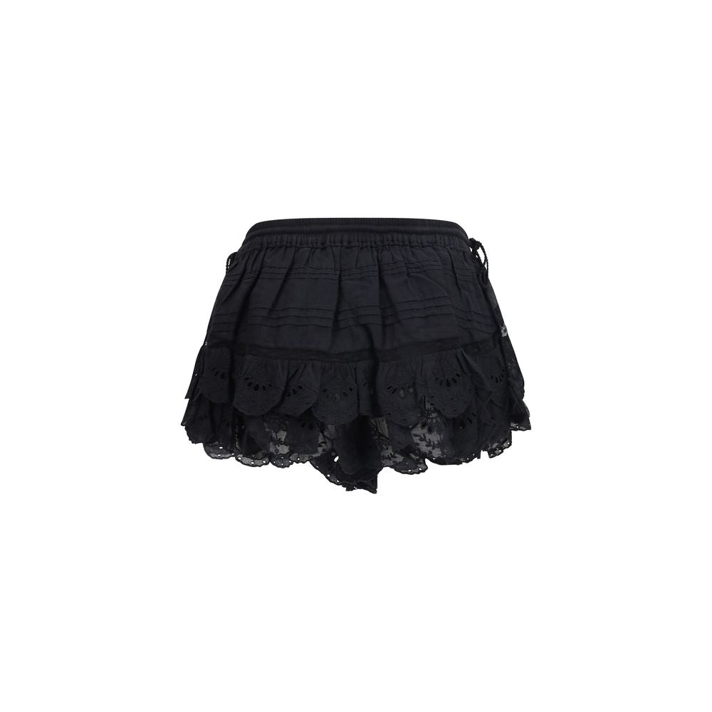 Marant Etoile Black Cotton Bermuda Shorts
