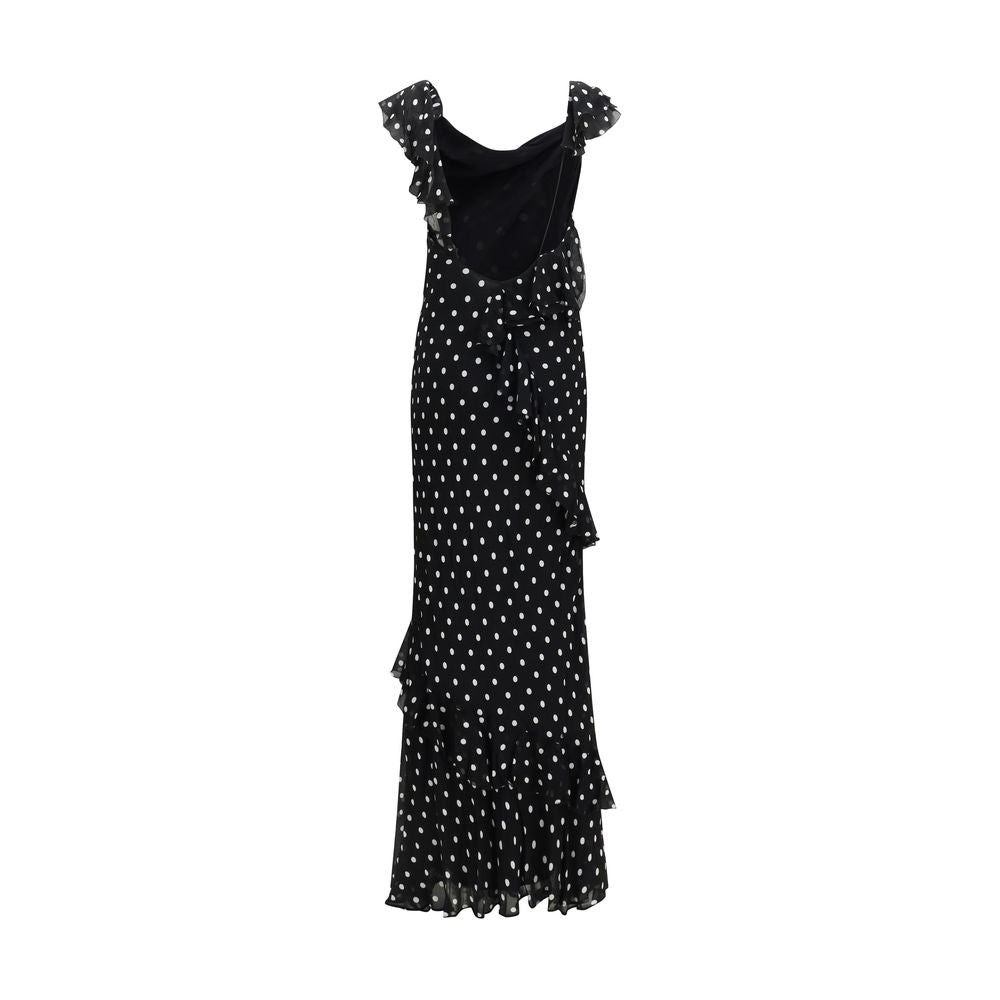 Self-Portrait Black Viscose Casual Dress